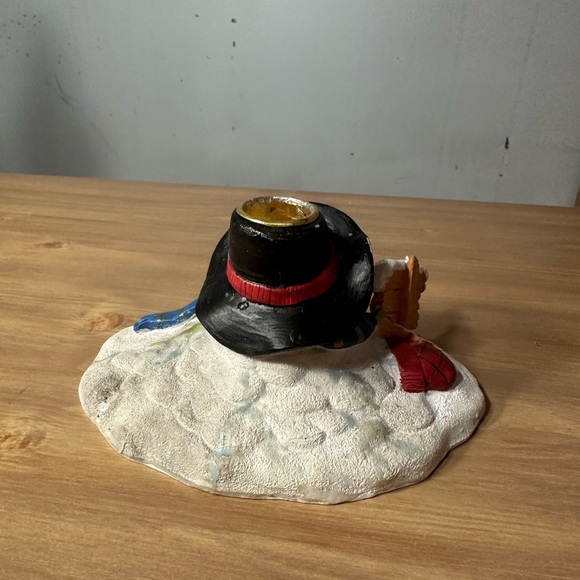 Christmas winter it’s been swell melted snowman tall candle holder - Picture 4 of 5